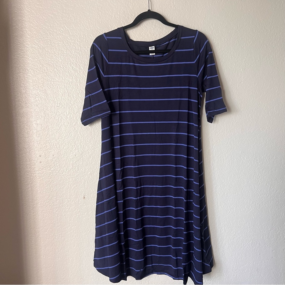 Old Navy Maternity Medium Tee Shirt Dress Blue